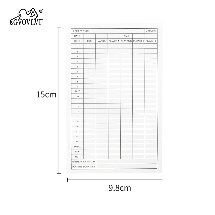 GVOVLVF 20pcs Golf Score Sheet Golf Scorecards Record Score Keeper Card Track Golf Stats Golf Accessories Thick Scorecards AliExpress