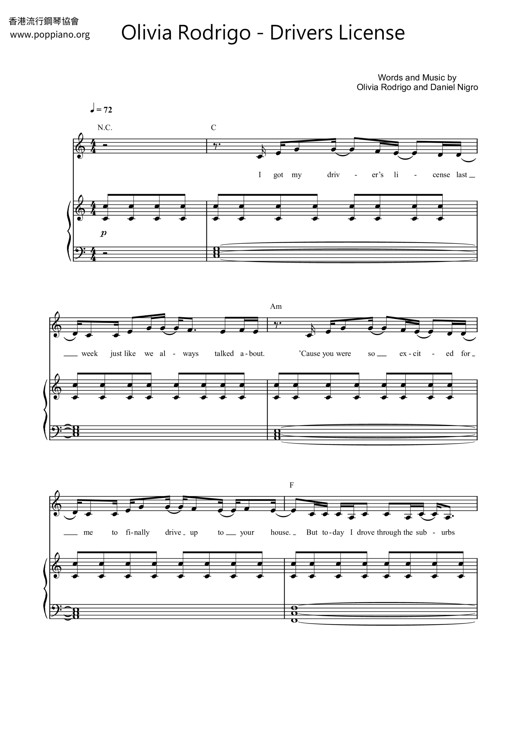  Hiromi Uehara Drivers License Sheet Music Pdf Free Score Download 