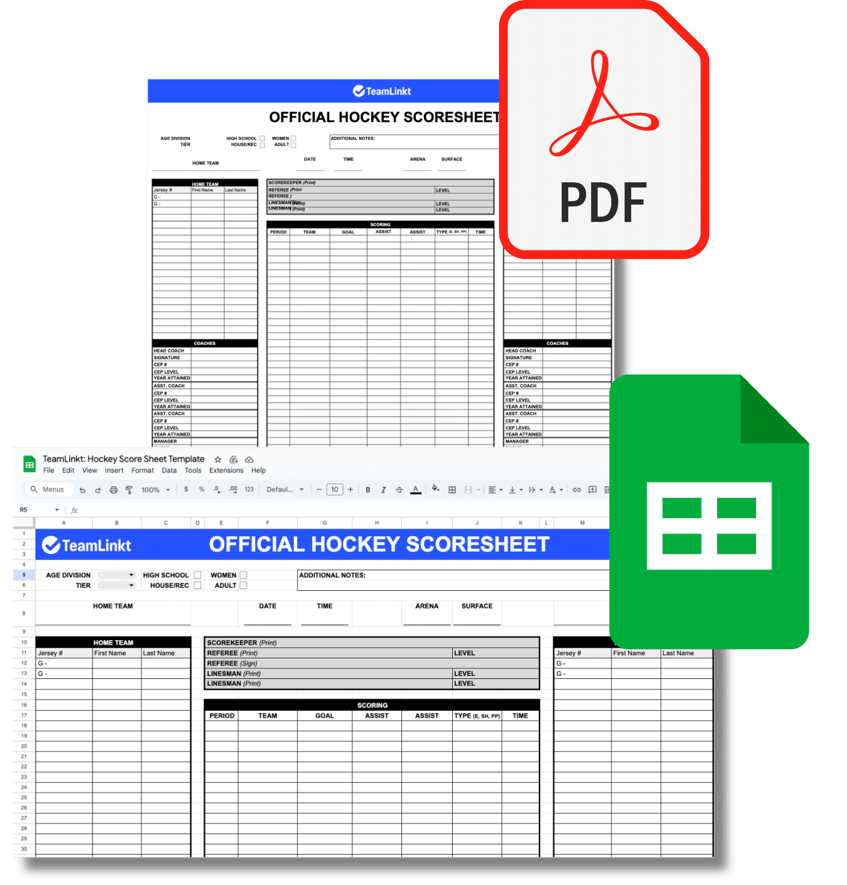 Hockey Score Sheet PDF Template TeamLinkt Hockey Score Sheet PDF Template TeamLinkt