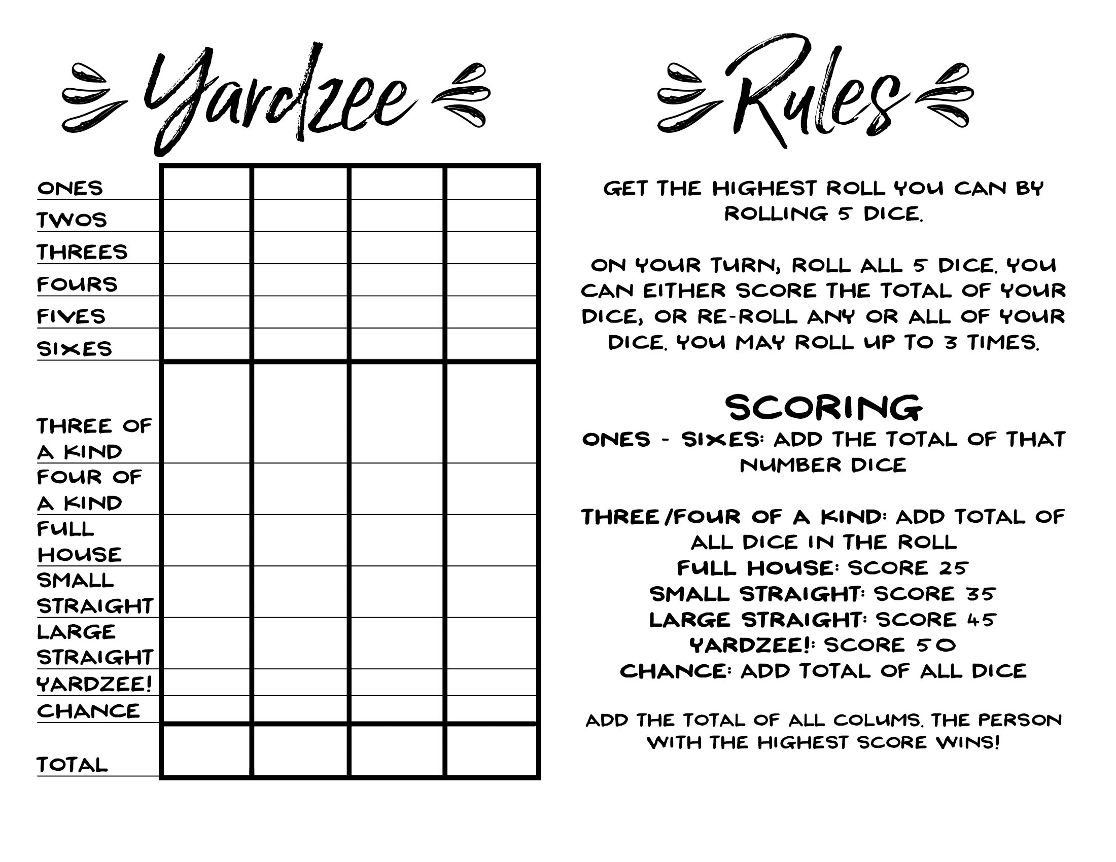 How To Make Giant Yard Dice Free Printable Yardzee Our How To Make Giant Yard Dice Free Printable Yardzee Our