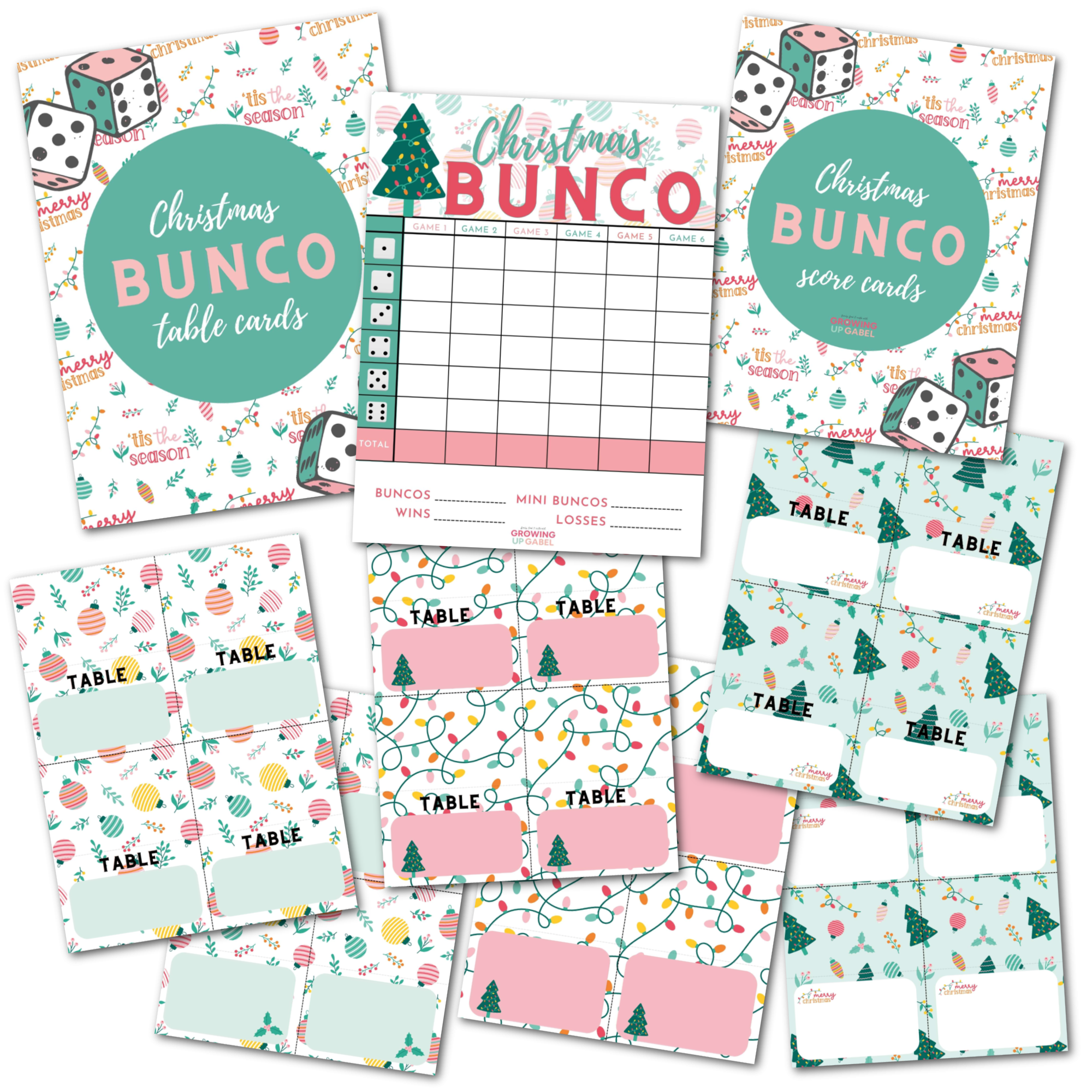 Christmas Bunco Score Sheets Printable Free Christmas Bunco Score Sheets Printable Free