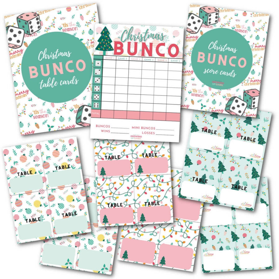 Bunco Printable Score Sheets Christmas