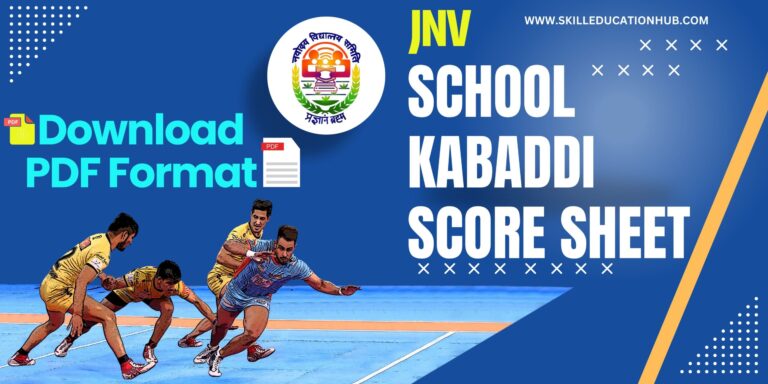 Kabaddi Score Sheet Template Free Download For JNV Schools Sports Teacher