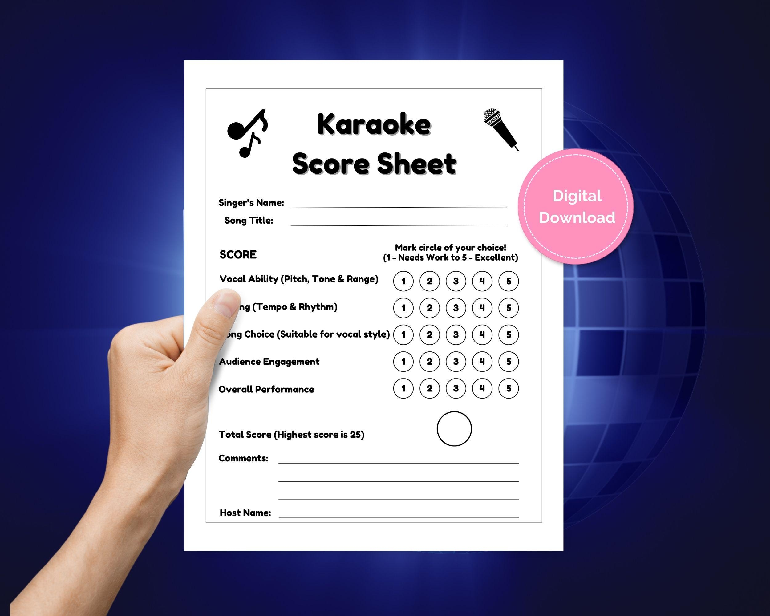 Karaoke Contest Score Sheet Printable Singing Contest List Best Singing Voice Karaoke Event Competition Scoring Singer s Performance Etsy UK Karaoke Contest Score Sheet Printable Singing Contest List Best Singing Voice Karaoke Event Competition Scoring Singer s Performance Etsy UK