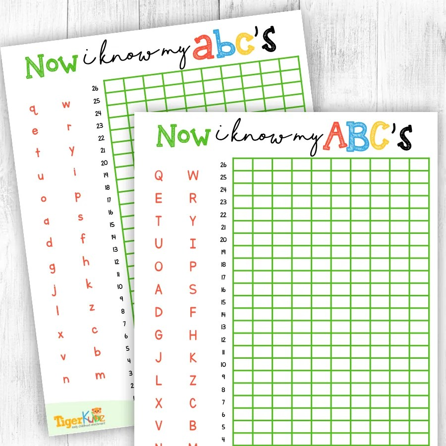 Letter Identification Score Sheet Free Printable