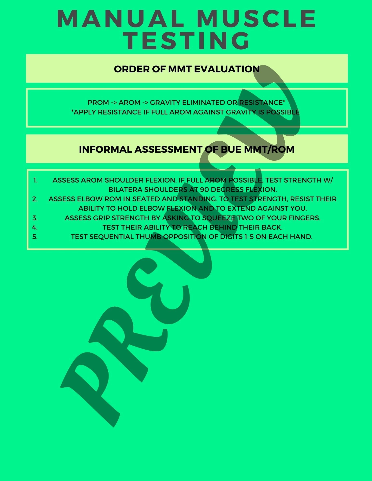 Manual Muscle Testing Pdf Score Sheet