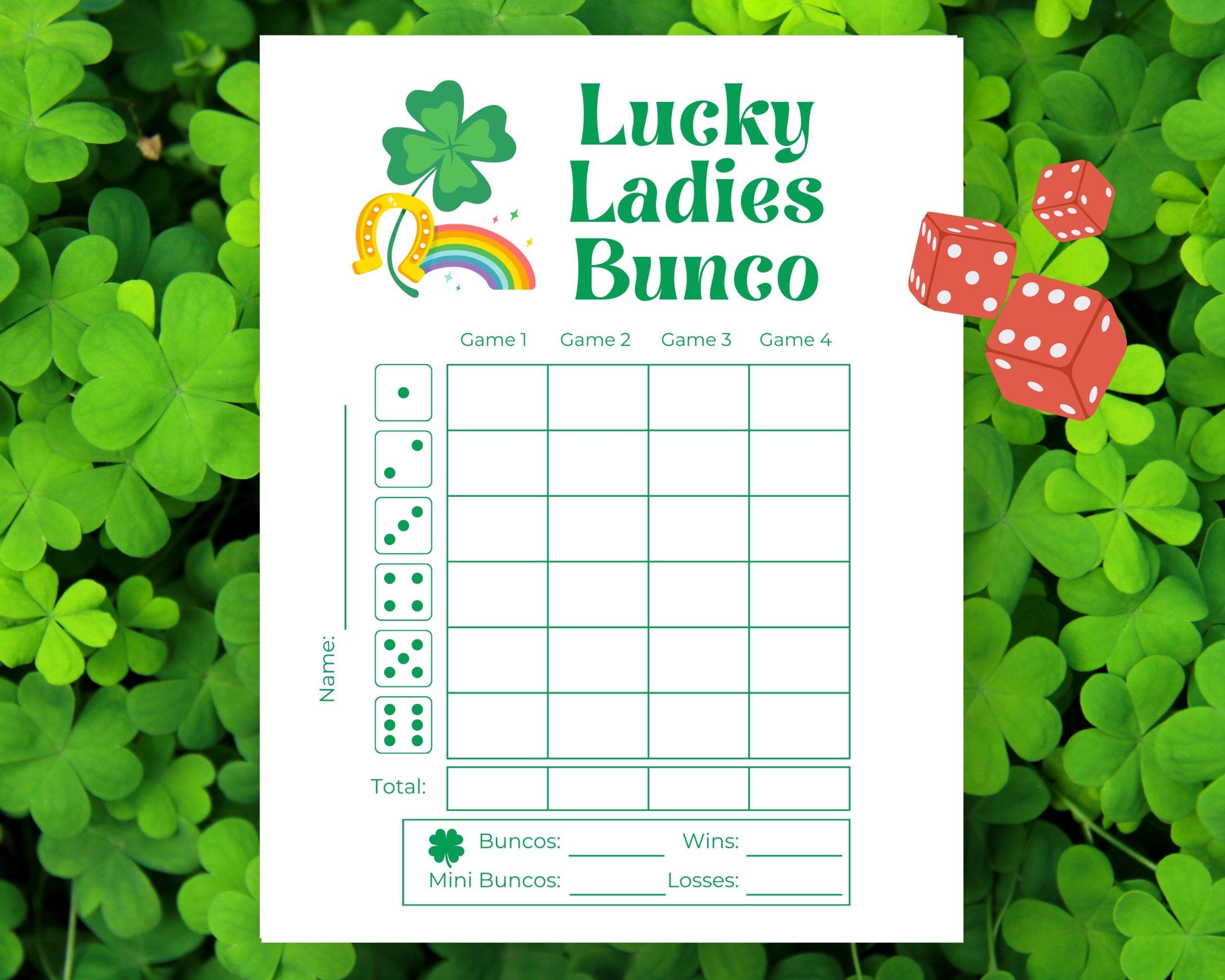 March Bunco Score Sheets St Patricks Bunco Sheets St Patrick s Bunco Game Lucky Bunco Cards Lucky Bunco Party St Patrick s Dice Game Etsy