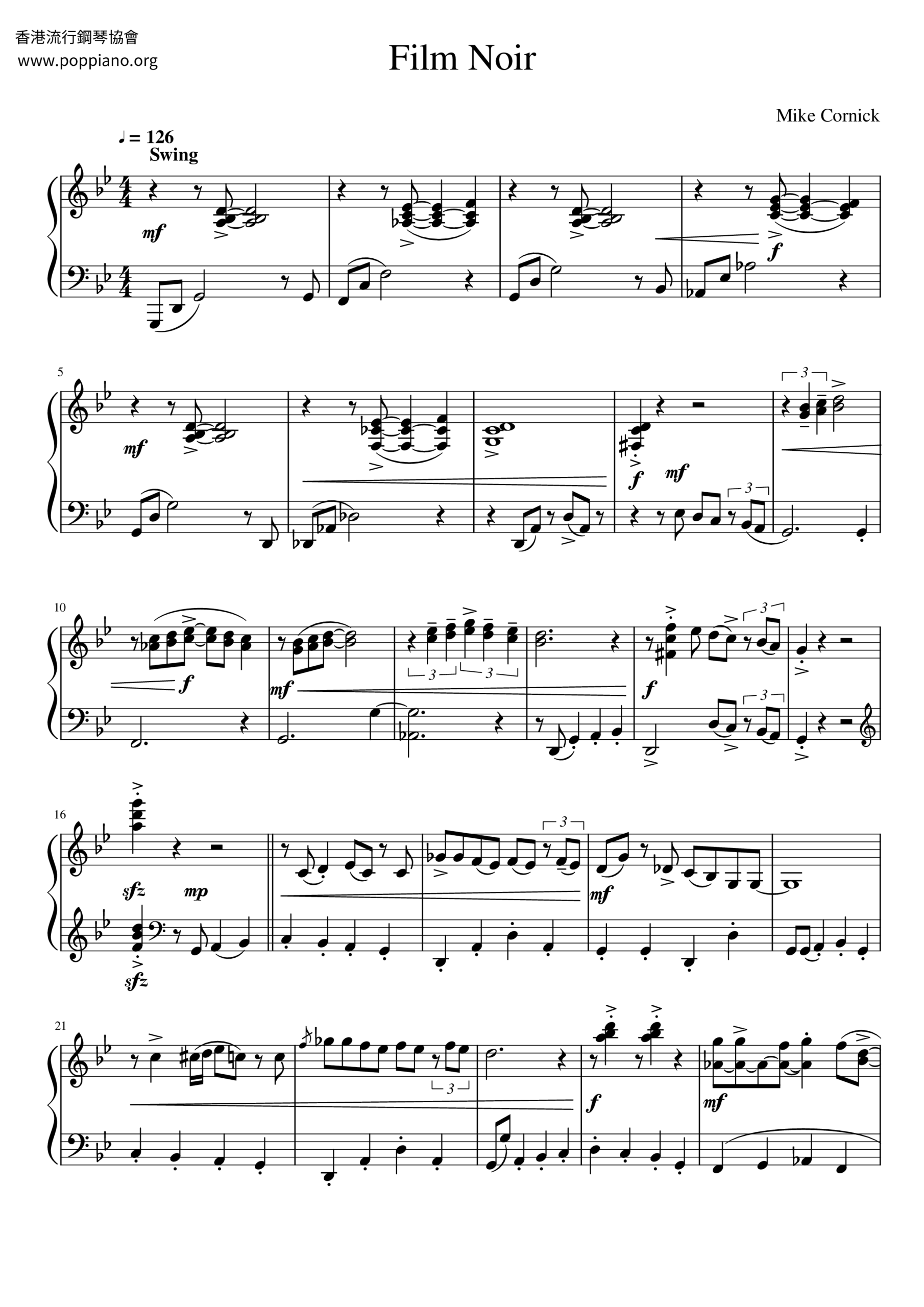 Mike Cornick Film Noir Sheet Music Pdf Free Score Download Mike Cornick Film Noir Sheet Music Pdf Free Score Download
