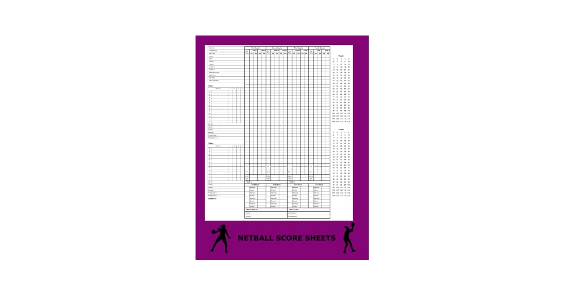 Free Netball Score Sheet
