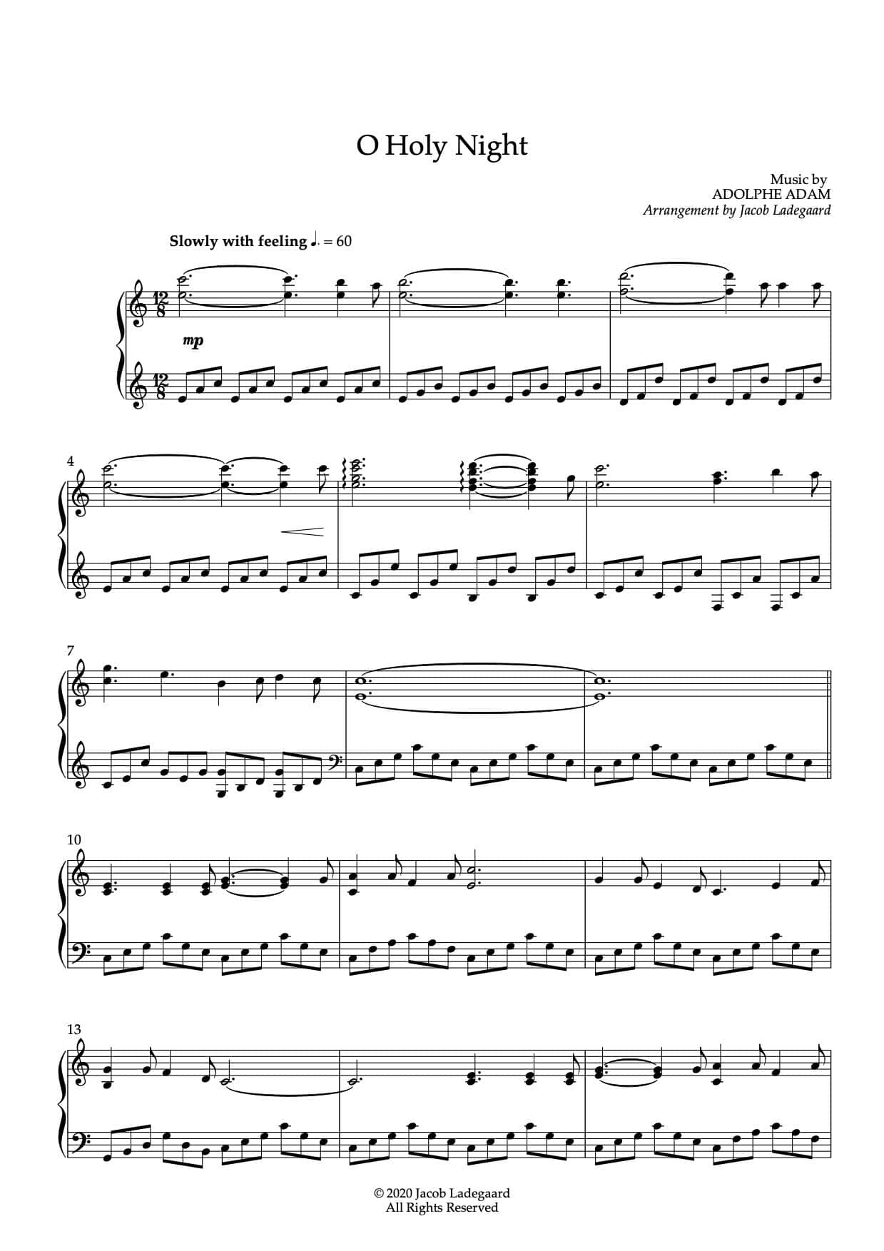 O Holy Night Piano Arrangement By Jacob s Piano O Holy Night Piano Arrangement By Jacob s Piano