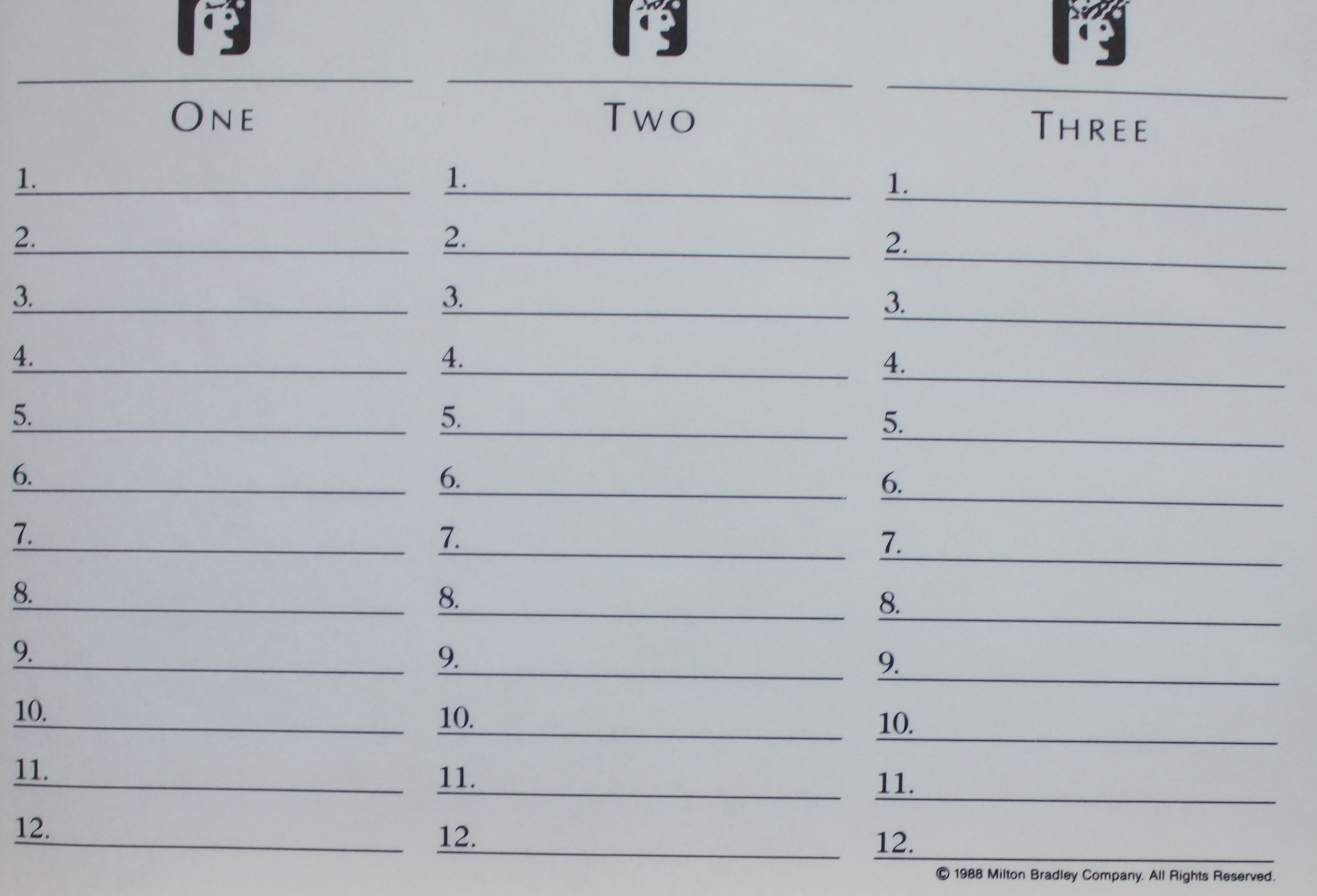 PARTS ONLY Scattergories Board Game Answer Sheets 20 Team Toyboxes