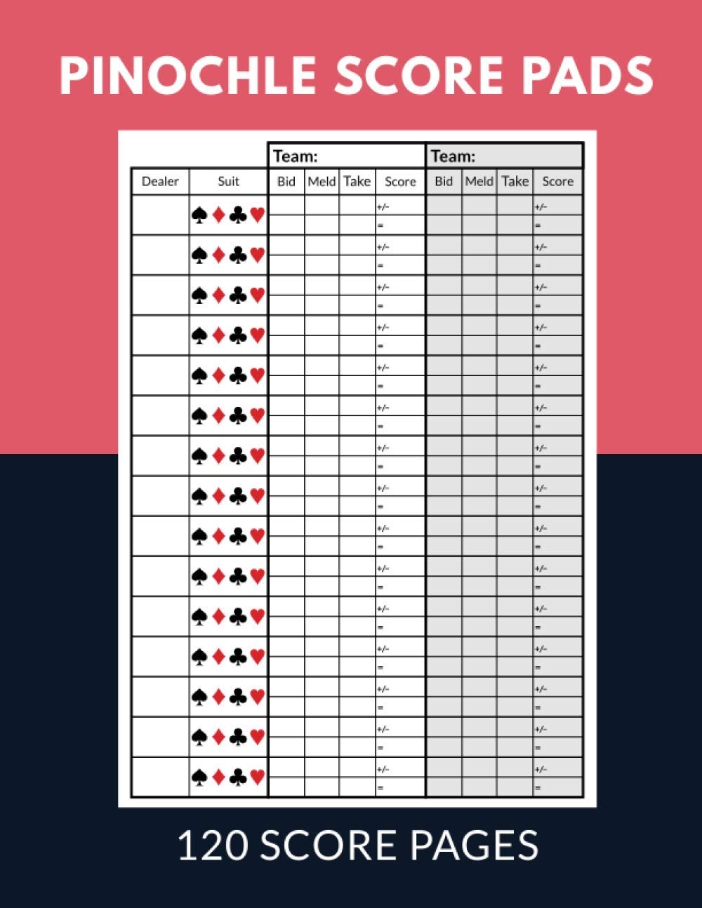 Pinochle Score Pads 120 Score Pages Scoresheet Record Book Pinochle Card Game Meld Table Large Size 8 5 X 11 Inches Pinochle Perfect Score Sheets 9781679098451 Amazon Books Pinochle Score Pads 120 Score Pages Scoresheet Record Book Pinochle Card Game Meld Table Large Size 8 5 X 11 Inches Pinochle Perfect Score Sheets 9781679098451 Amazon Books