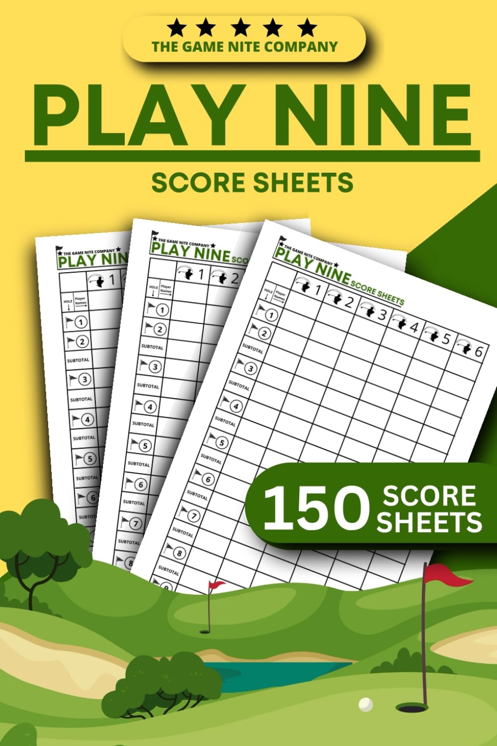 Play Nine Score Sheets 150 Score Pads For Play 9 Golf Card Game Company The Game Nite 9798408211463 Amazon Books