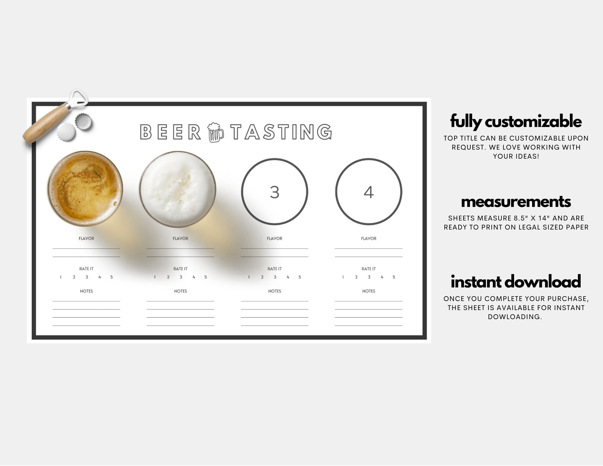 Free Printable Beer Tasting Score Sheet Free Printable Beer Tasting Score Sheet