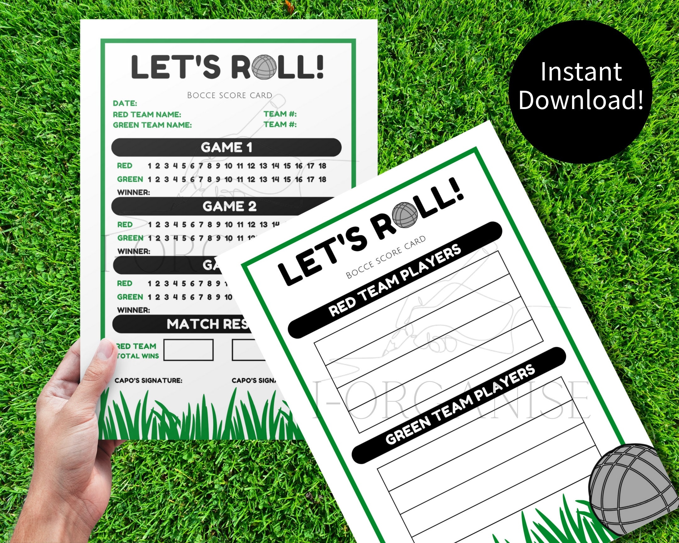 Printable Bocce Scorecards Bocce Score Cards Bocce Ball Game Backyard Games Outdoor Party Games Bocce Score Tracker Outdoor Lawn Games Etsy
