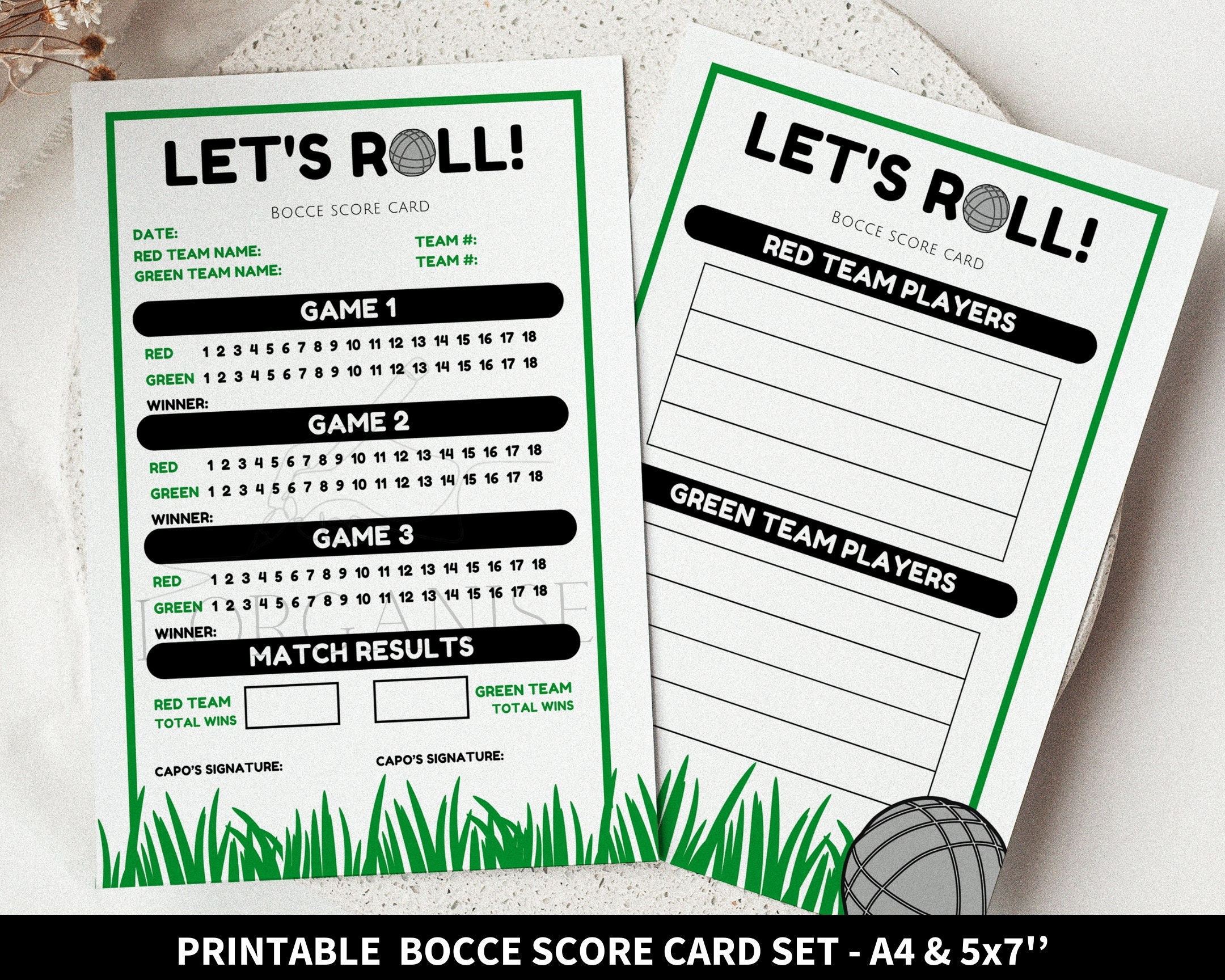Printable Bocce Scorecards Bocce Score Cards Bocce Ball Game Backyard Games Outdoor Party Games Bocce Score Tracker Outdoor Lawn Games Etsy