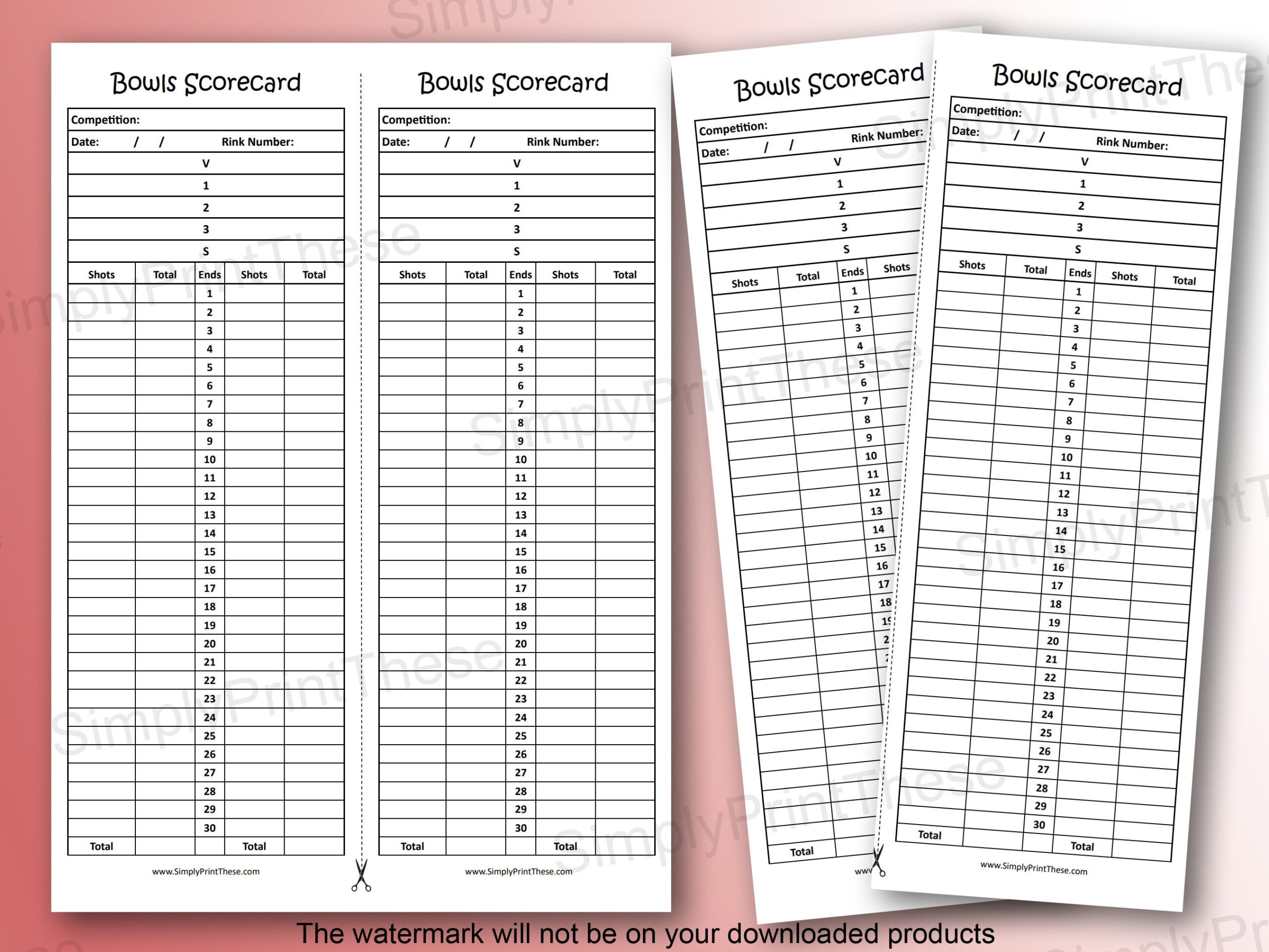 Printable Bowls Score Cards To Record Your Bowls Competitions Printable Bowls Score Cards To Record Your Bowls Competitions