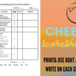 Printable Cheerleading Tryout Score Sheet Instant Download Template For Cheer Coach Team Captain Judges School Sports Cheer Squad Etsy