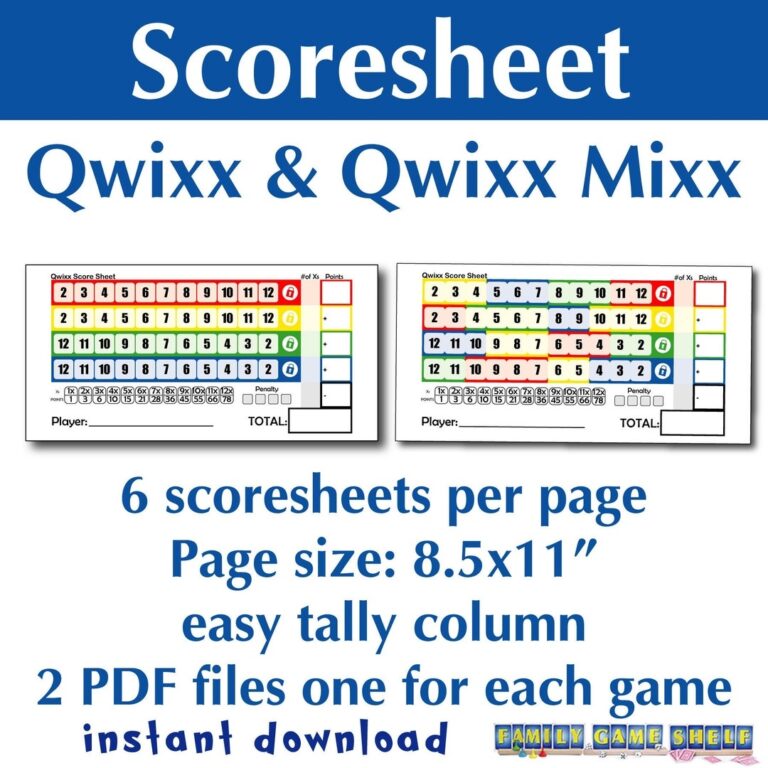 Printable Qwixx And Qwixx Mixx Dice Game Scoresheet Bundle Qwixx Score Sheets Qwixx Score Pads Qwixx Score Cards Qwixx Dice Game Etsy Ireland