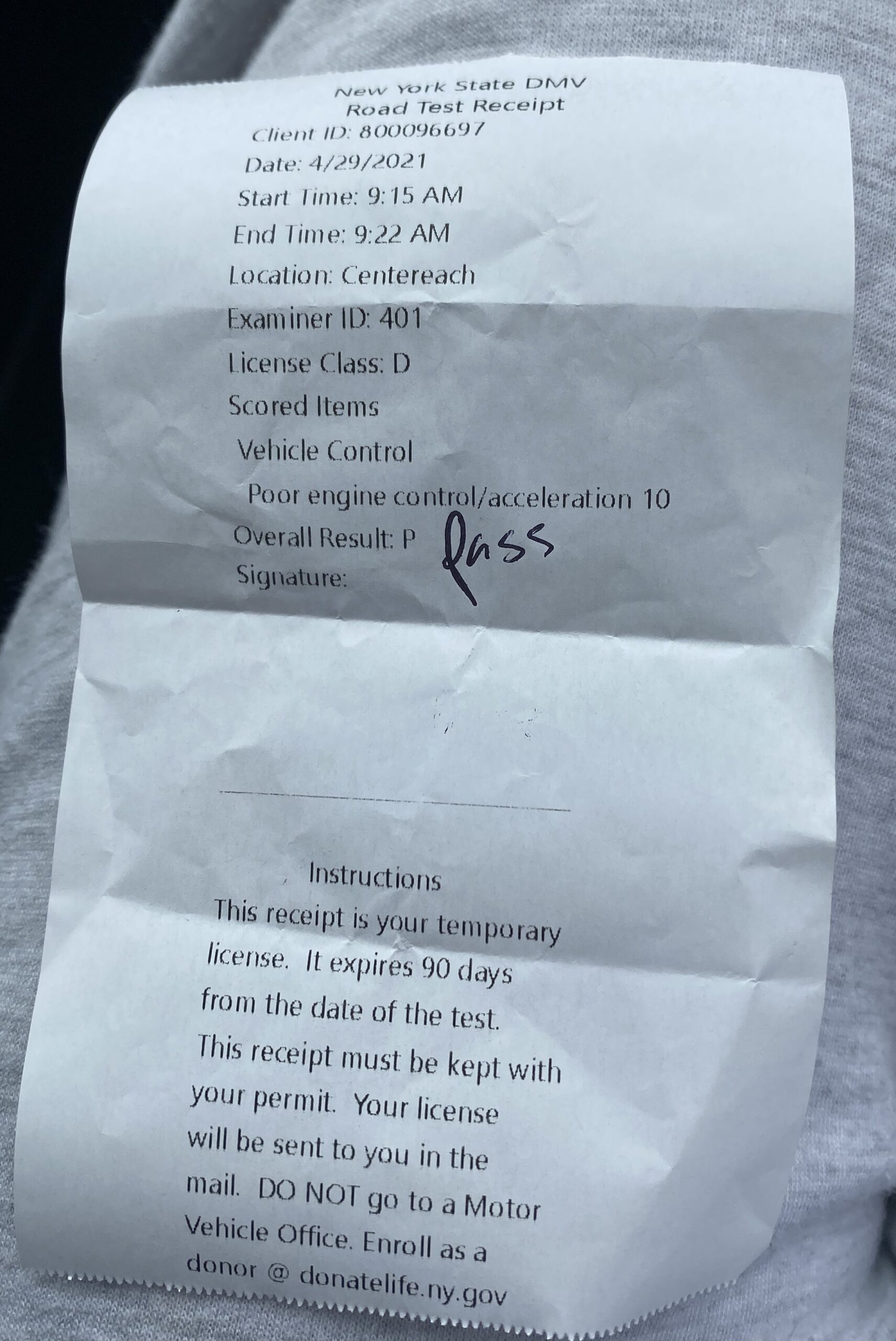 Road Test Results Ivy League Drivers Ed