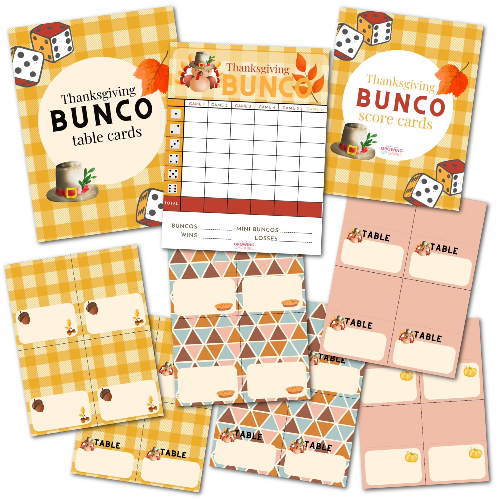 Free Thanksgiving Bunco Score Sheets