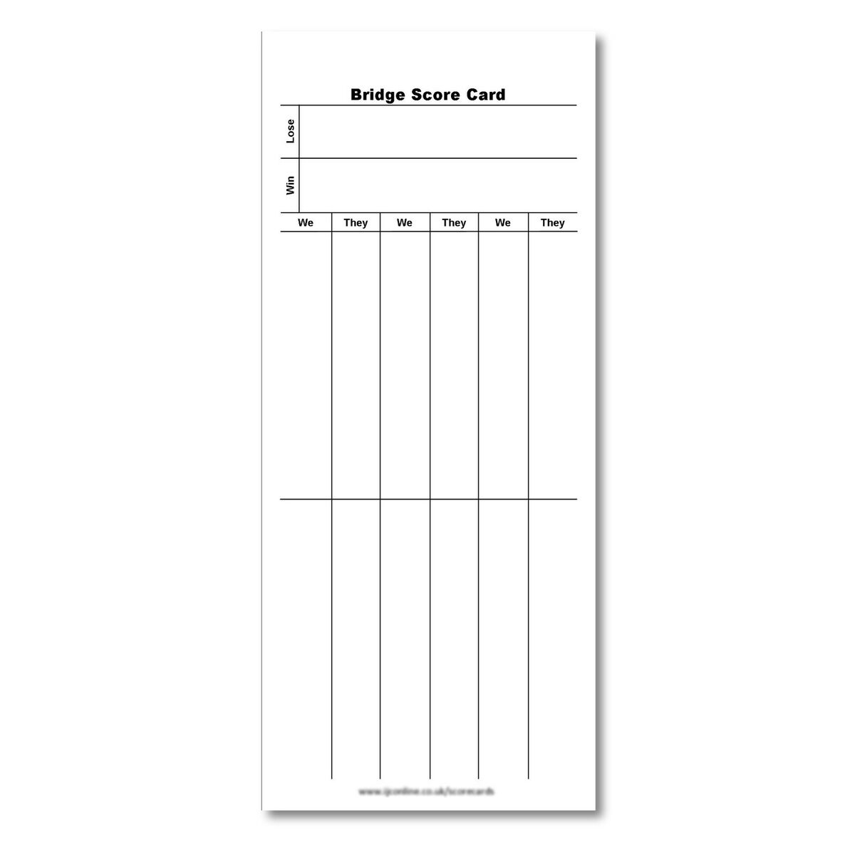 Rubber Bridge Score Cards Double Sided Pack Of 50 New Card Games EBay UK