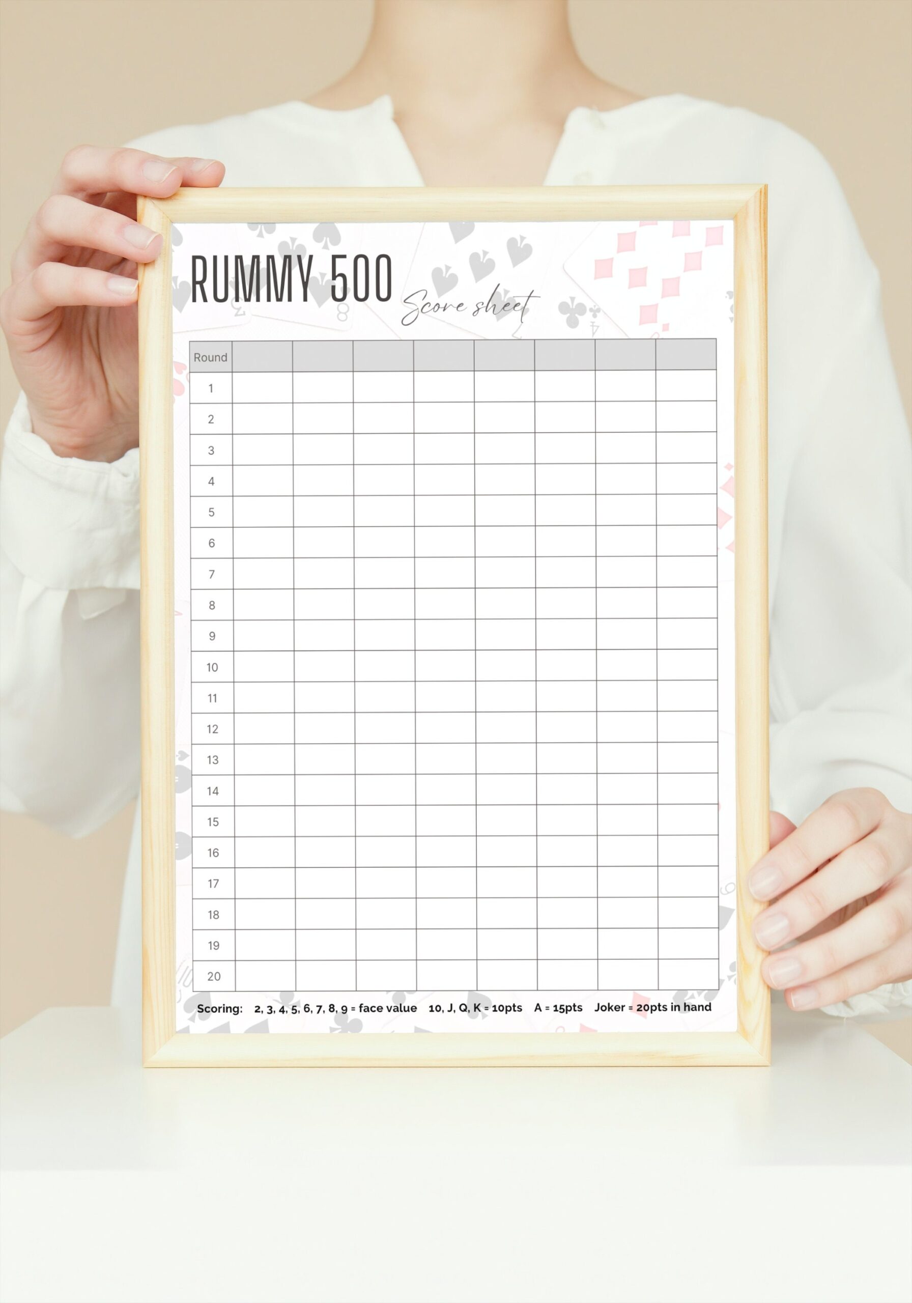 Printable 500 Score Sheets