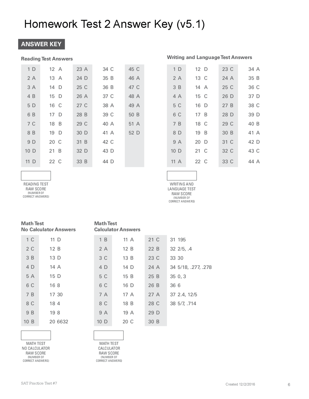 SAT Practice Test 7 Worksheets Study Notes Elementary SAT Practice Test 7 Worksheets Study Notes Elementary