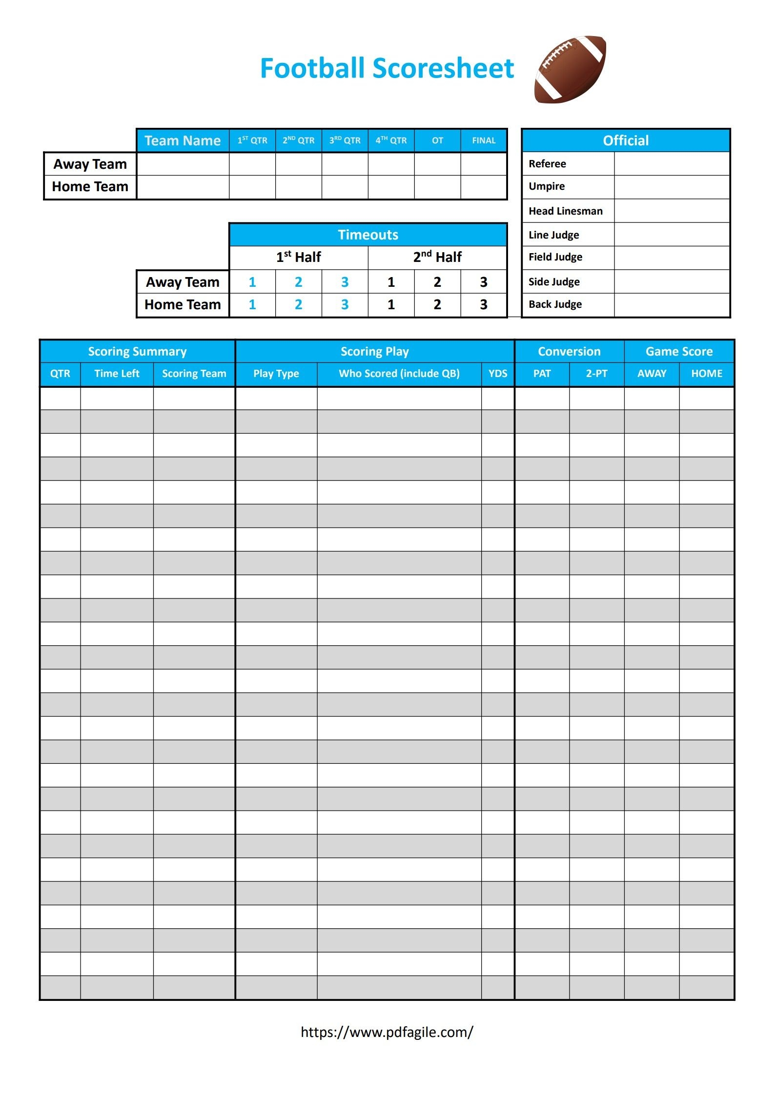 Scoresheet PDF Templates PDF Agile Scoresheet PDF Templates PDF Agile