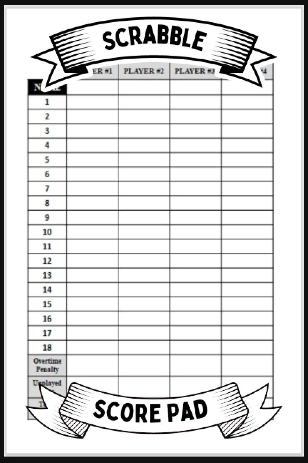 Scrabble Score Pad Scrabble Game Score Sheets Publishers Great Nest 9798706080273 Amazon Books