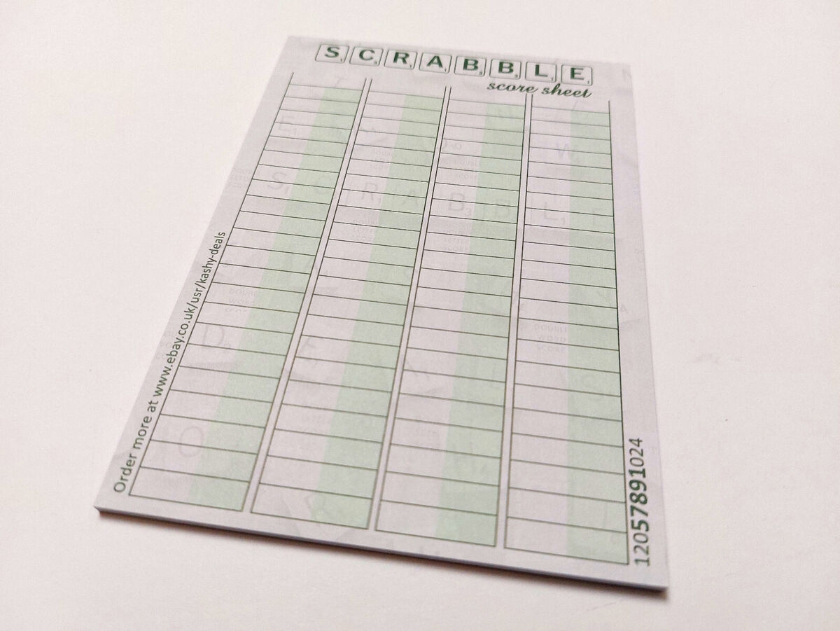 Free Scrabble Score Sheets Printable
