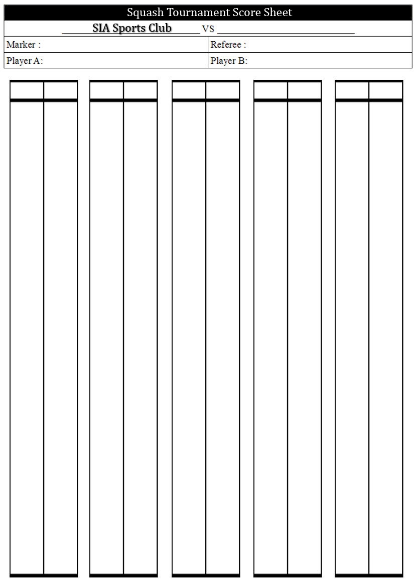 SIA Group Sport Club Squash Section 2012