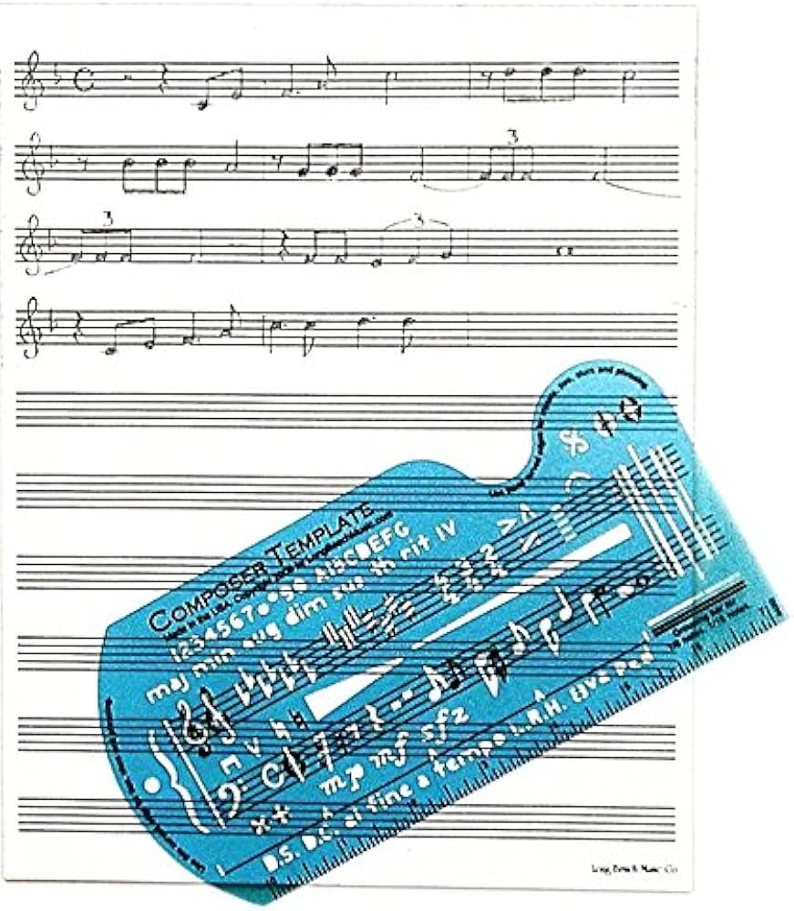 Song Writer s Composing Template Stencil For Music Notes U0026 Symbols With Manuscript Staff Paper Tablet Song Writer s Composing Template Stencil For Music Notes U0026 Symbols With Manuscript Staff Paper Tablet