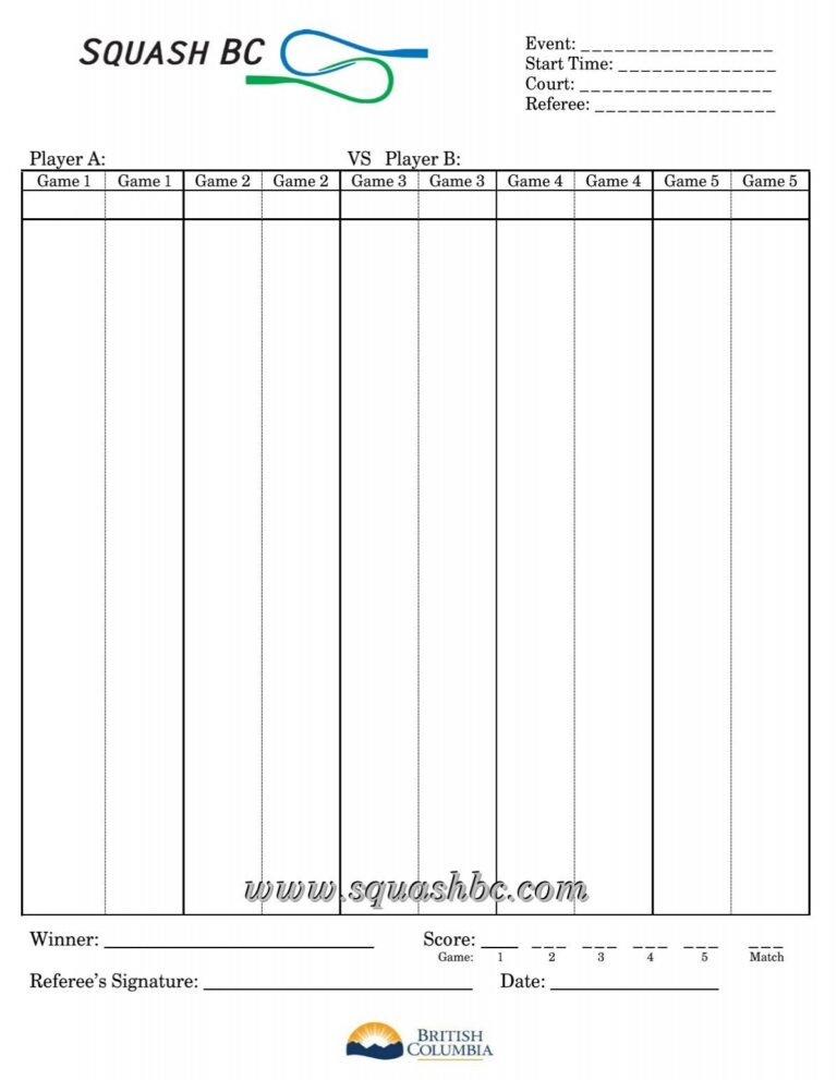 Squash BC Score Sheet