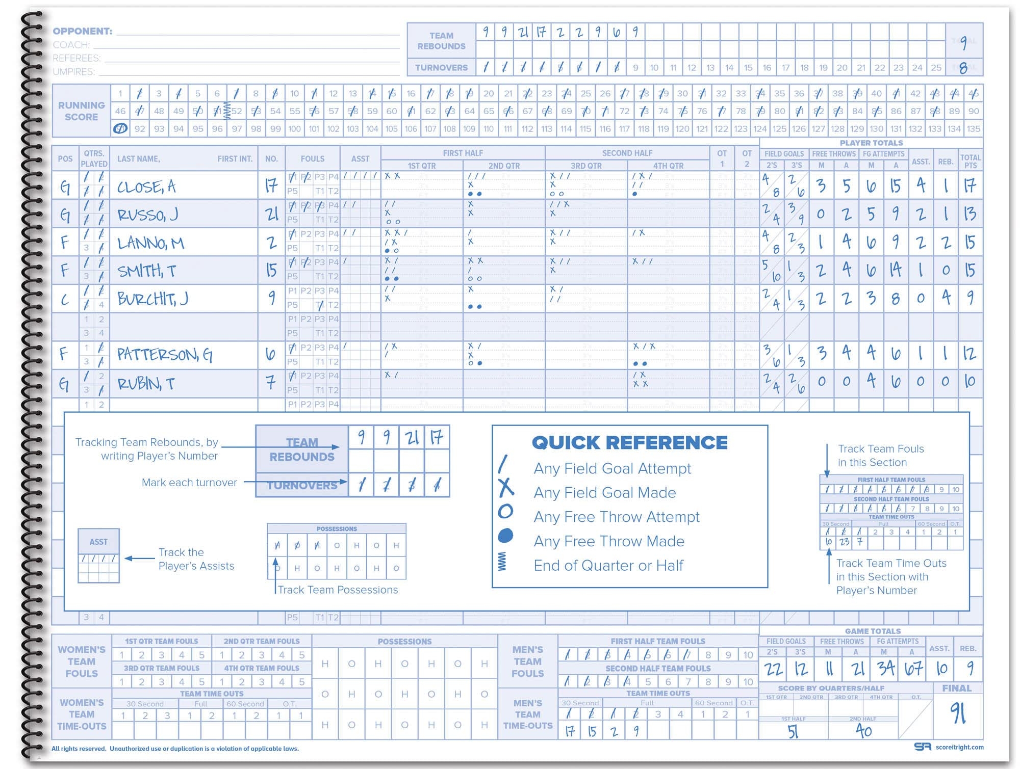 SR Basketball Scorebook Amazon in Sports Fitness U0026 Outdoors SR Basketball Scorebook Amazon in Sports Fitness U0026 Outdoors
