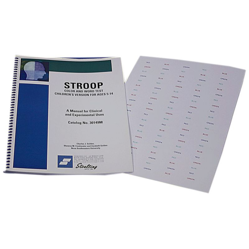 Stoelting Stroop Color And Word Test Kit Stoelting Stroop Color And Word Test Kit