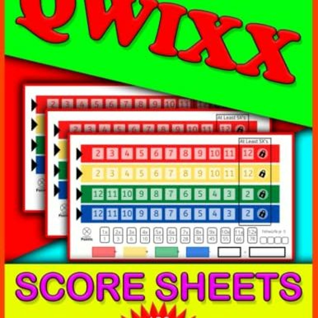 Stream Qwixx Score Sheets Gamewright Qwixx Score Cards 130 