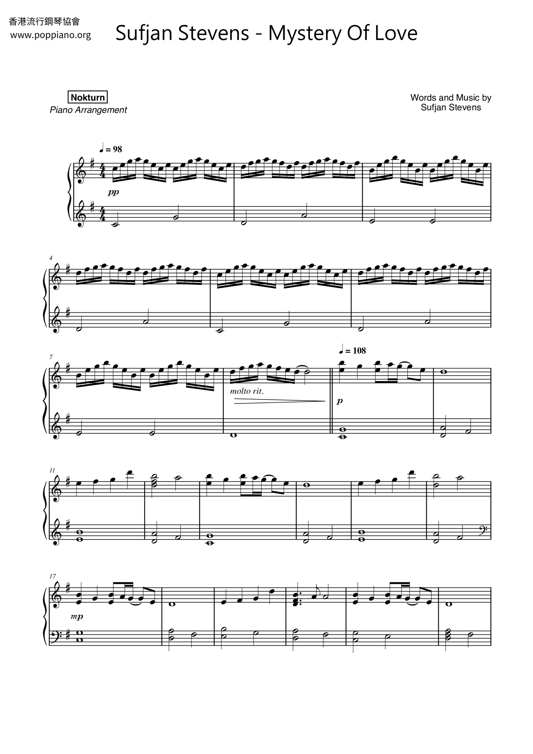 Sufjan Stevens Mystery Of Love Sheet Music Pdf Free Score Download Sufjan Stevens Mystery Of Love Sheet Music Pdf Free Score Download