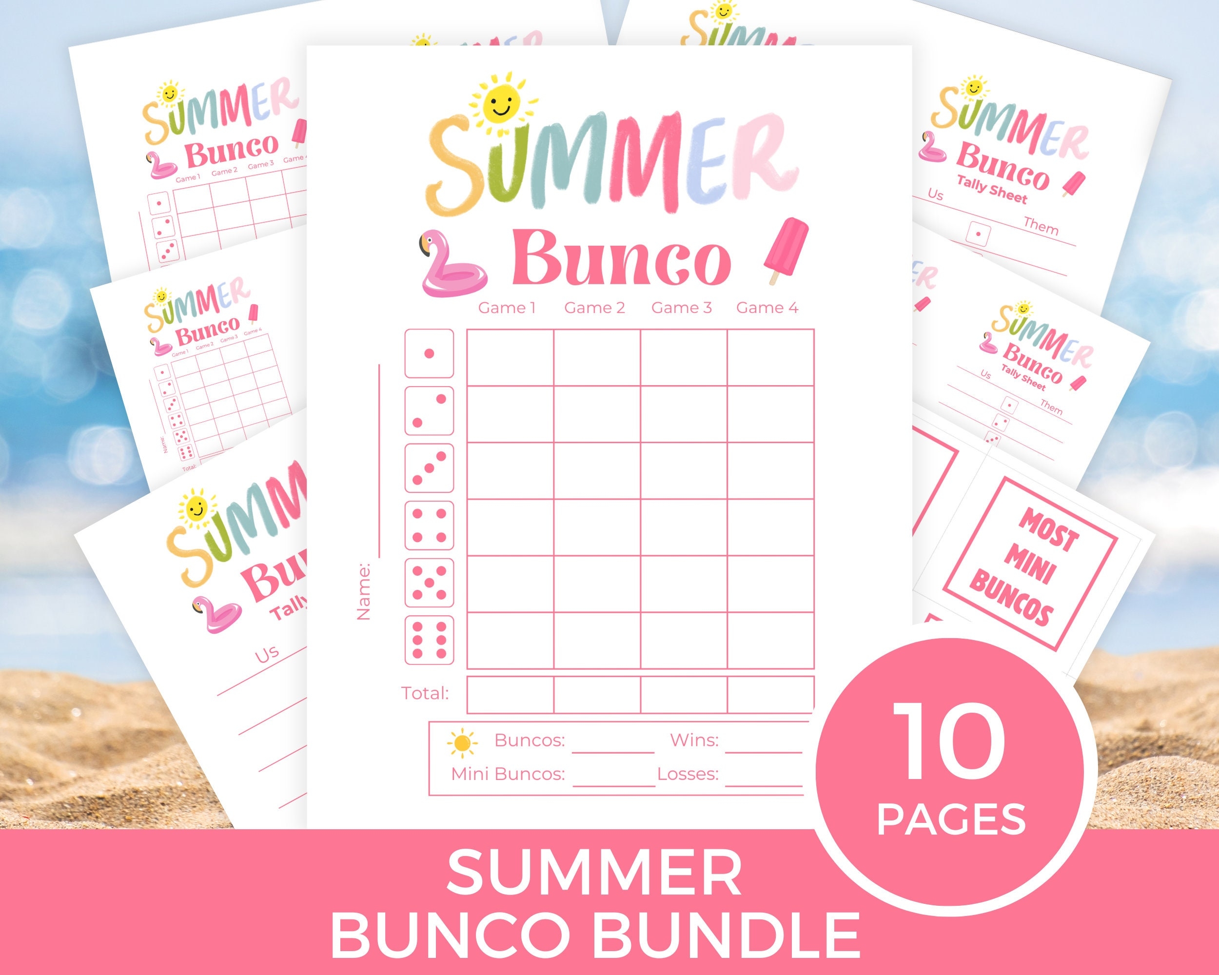 Summer Bunco Score Sheets