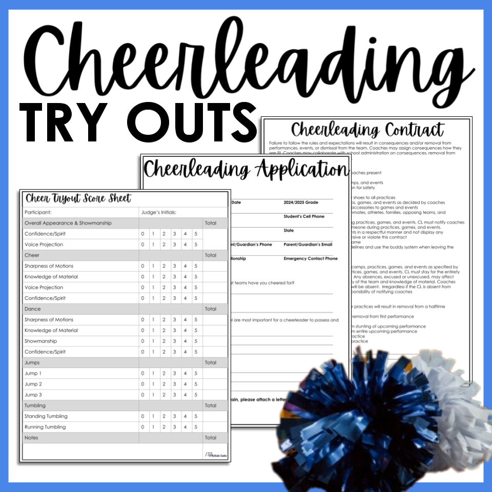 Printable Cheerleading Tryout Score Sheet