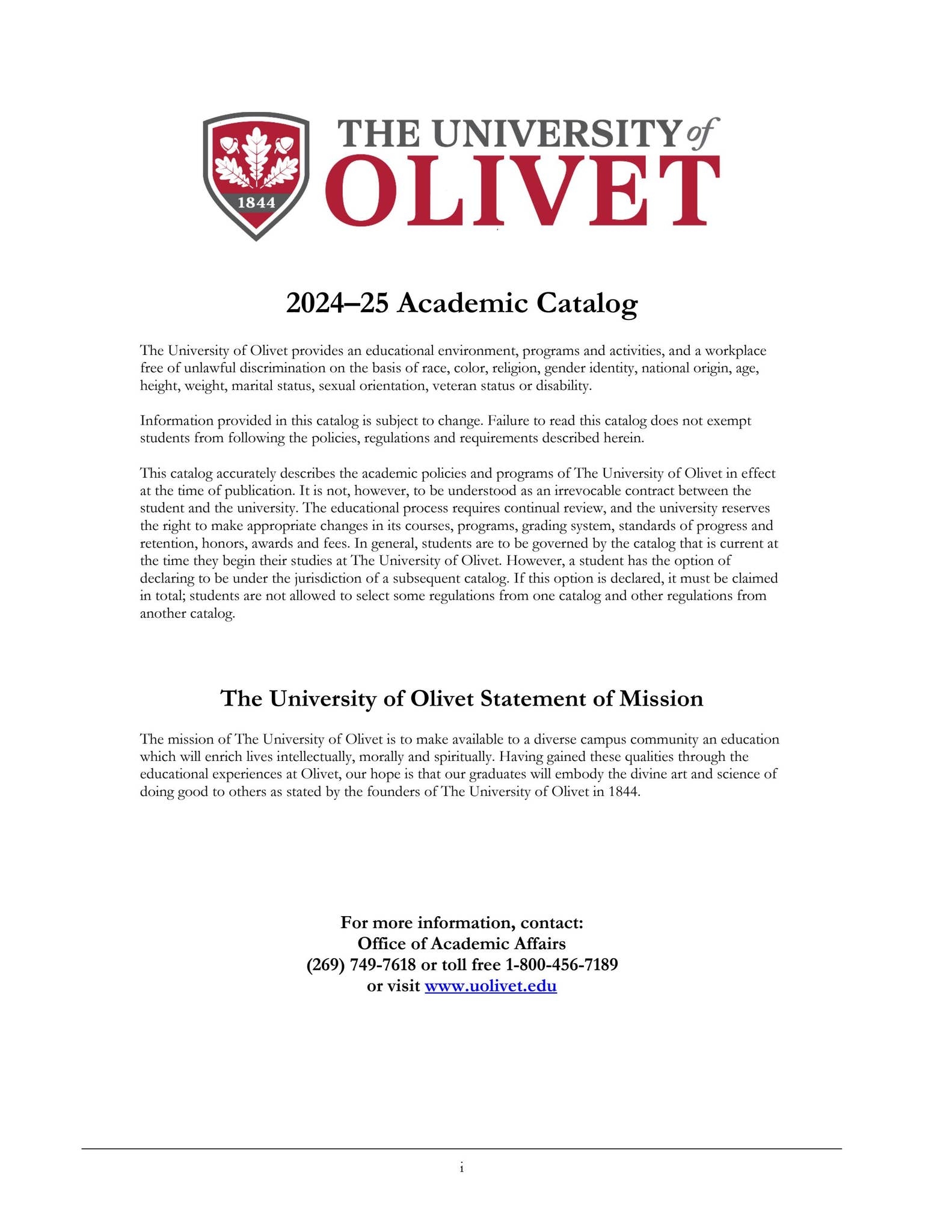 The University Of Olivet Academic Catalog 2024 2025 By The University Of Olivet Issuu The University Of Olivet Academic Catalog 2024 2025 By The University Of Olivet Issuu