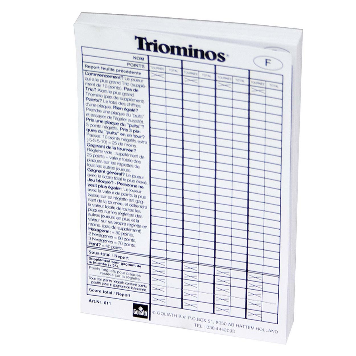 Triominos The Original Score Pad Thimble Toys