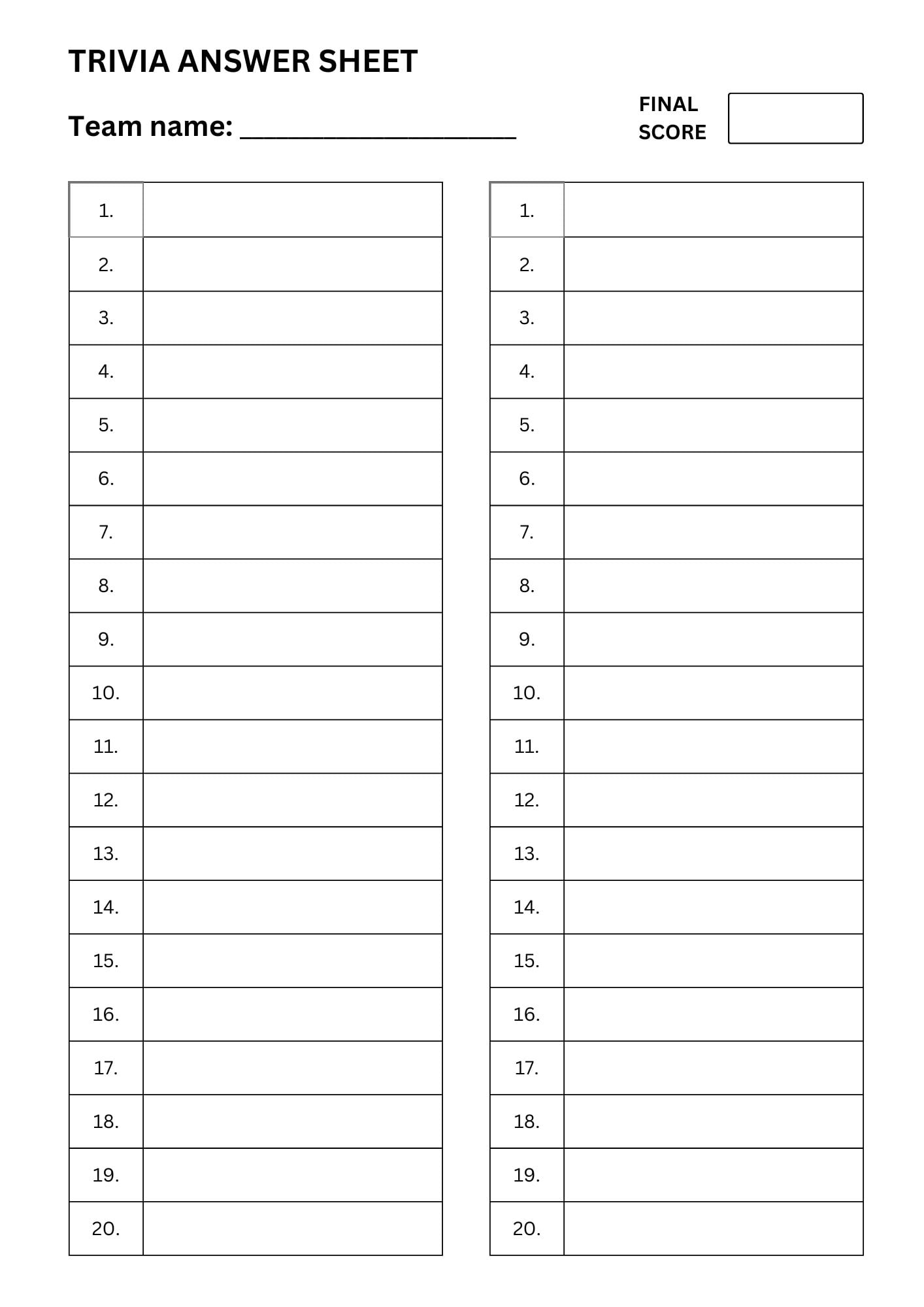 Trivia Answer Sheets Trivia Quiz Trivia Night Printable Trivia Answer Sheets Game Night Party Games Trivia Printables Trivia Etsy Trivia Answer Sheets Trivia Quiz Trivia Night Printable Trivia Answer Sheets Game Night Party Games Trivia Printables Trivia Etsy