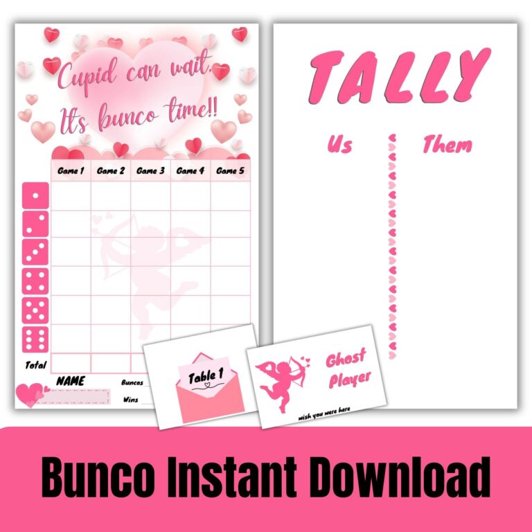 Valentines Bunco Score Sheets February Bunco Gnome Valentine Bunco Instant Download Heart Bunco Printable Bunco Tally Score Cards Etsy
