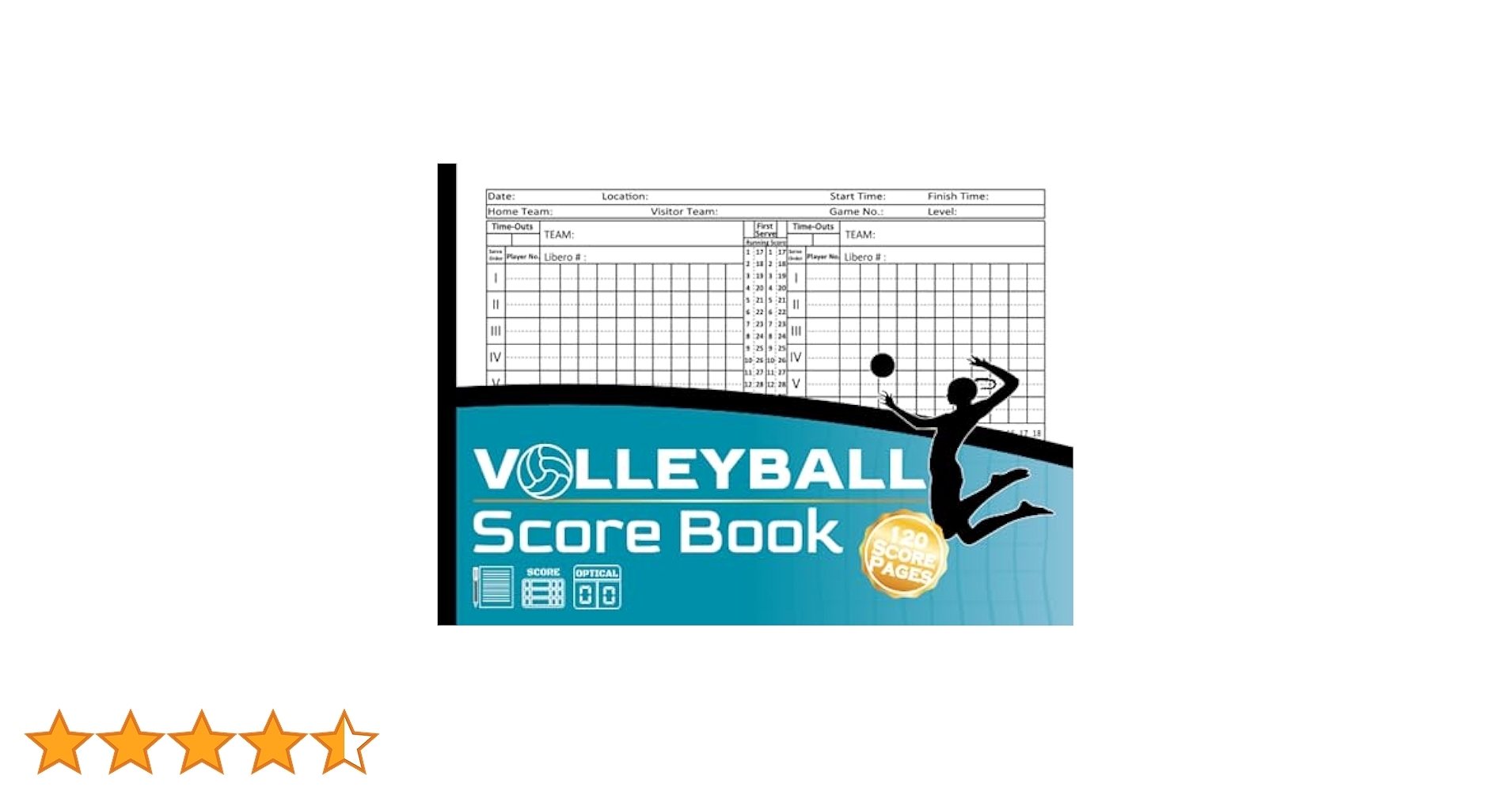 Volleyball Scorebook Volleyball Stats Sheets Book For Score Keeping Middle School And High School 8 25 X 6
