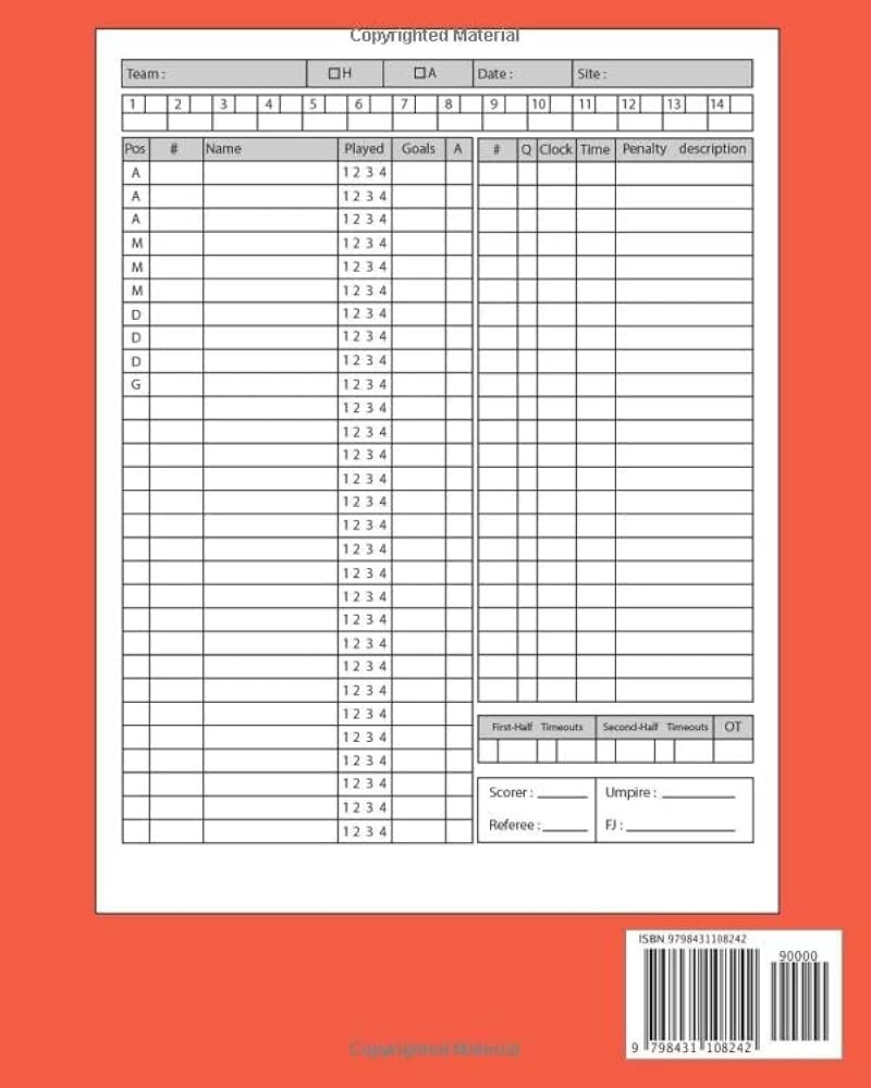 Women s Lacrosse Scorebook Lacrosse Scorebook Journal Lacrosse Score Sheets Lacrosse Scorekeeping Notebook To Record Match Games U0026 Tournaments