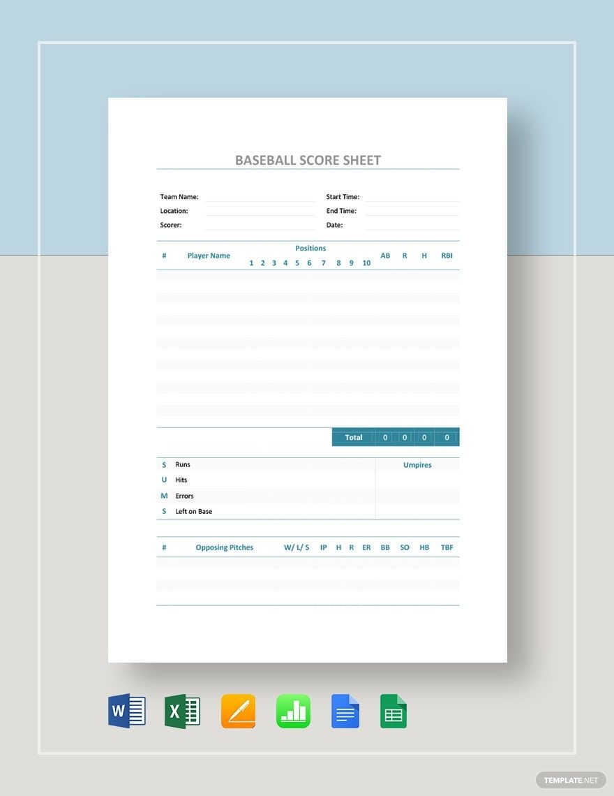Wrestling Score Sheet Template In Word Pages Google Docs PDF Download Template