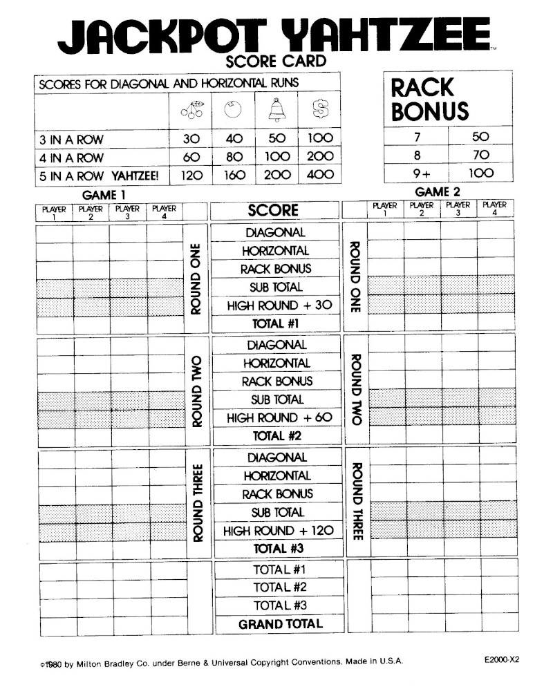 Yahtzee Score Card Download U0026 Print Free Yahtzee Score Sheets